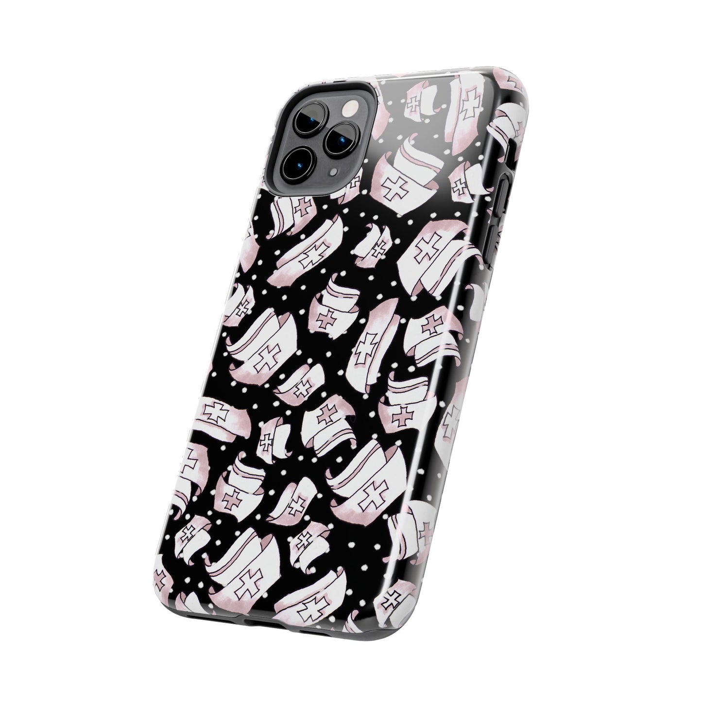 Med Hats Black Phone Case