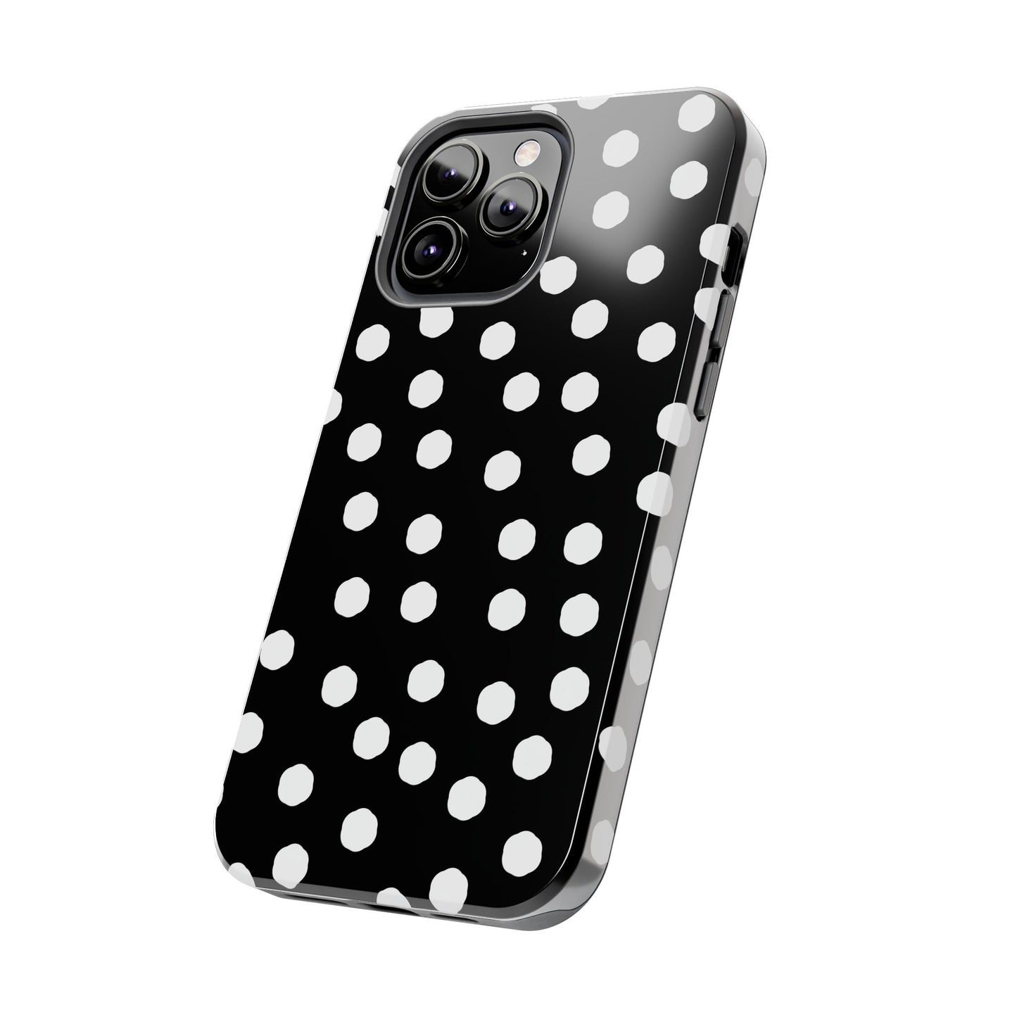 Jumbo Dots Black / White Phone Case