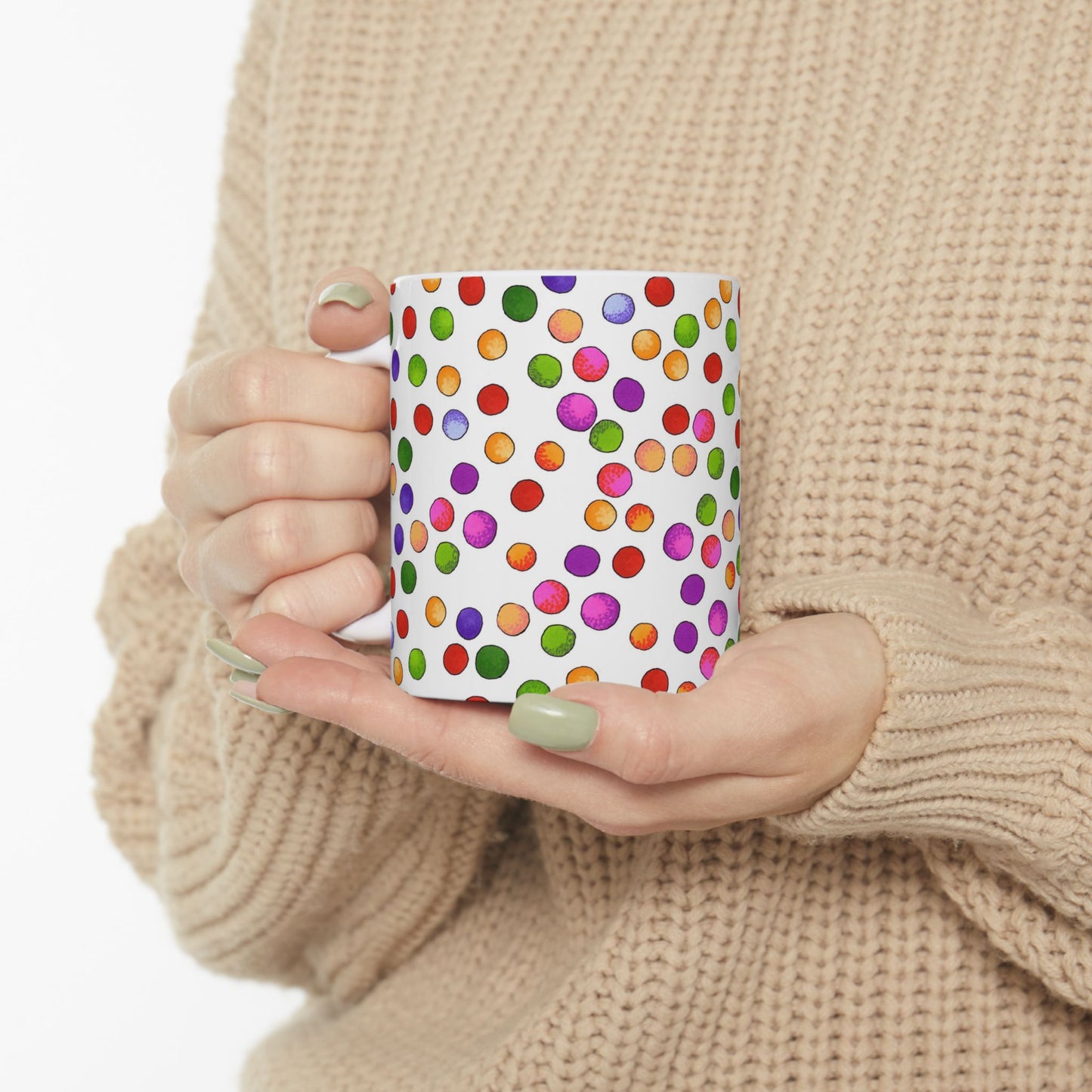 Big Fun Dots White Cup