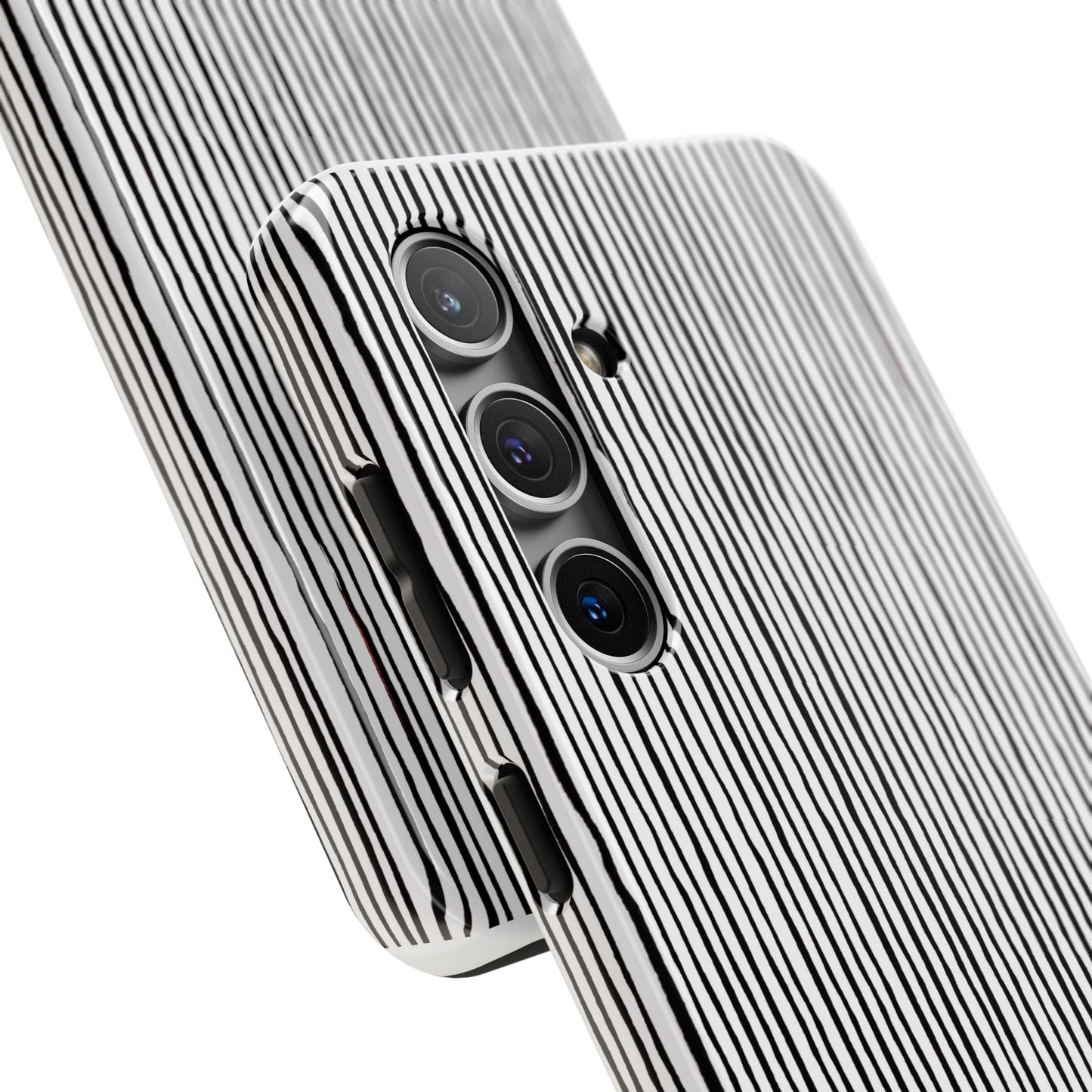 Quirky Pin Stripe White / Black Phone Case