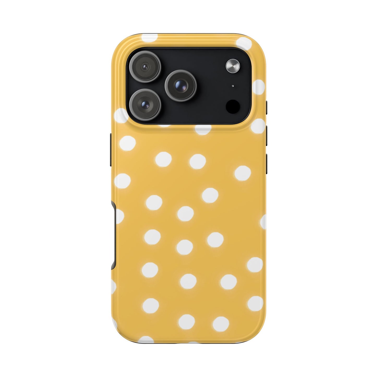 Jumbo Dots Yellow / White Phone Case