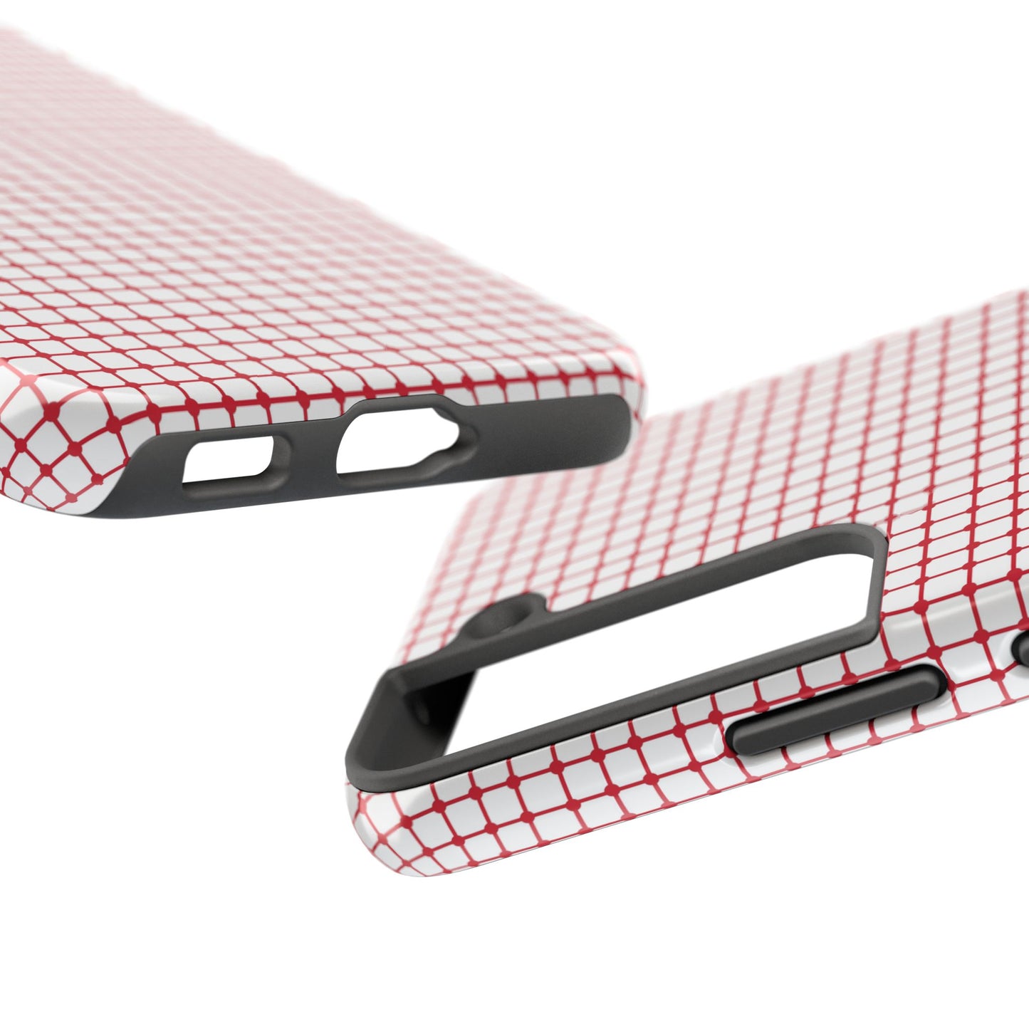 Dot Grid White / Red Phone Case