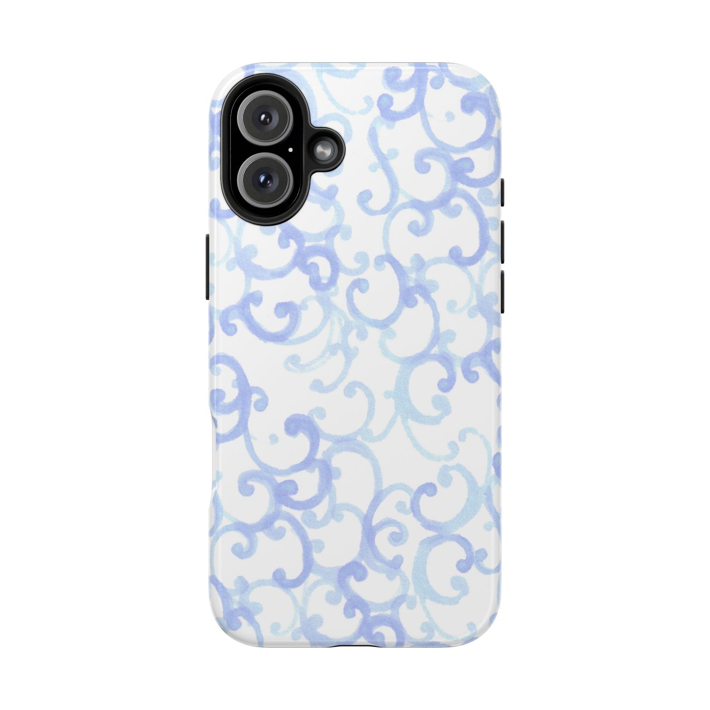 Scrollie White / Blue Phone Case