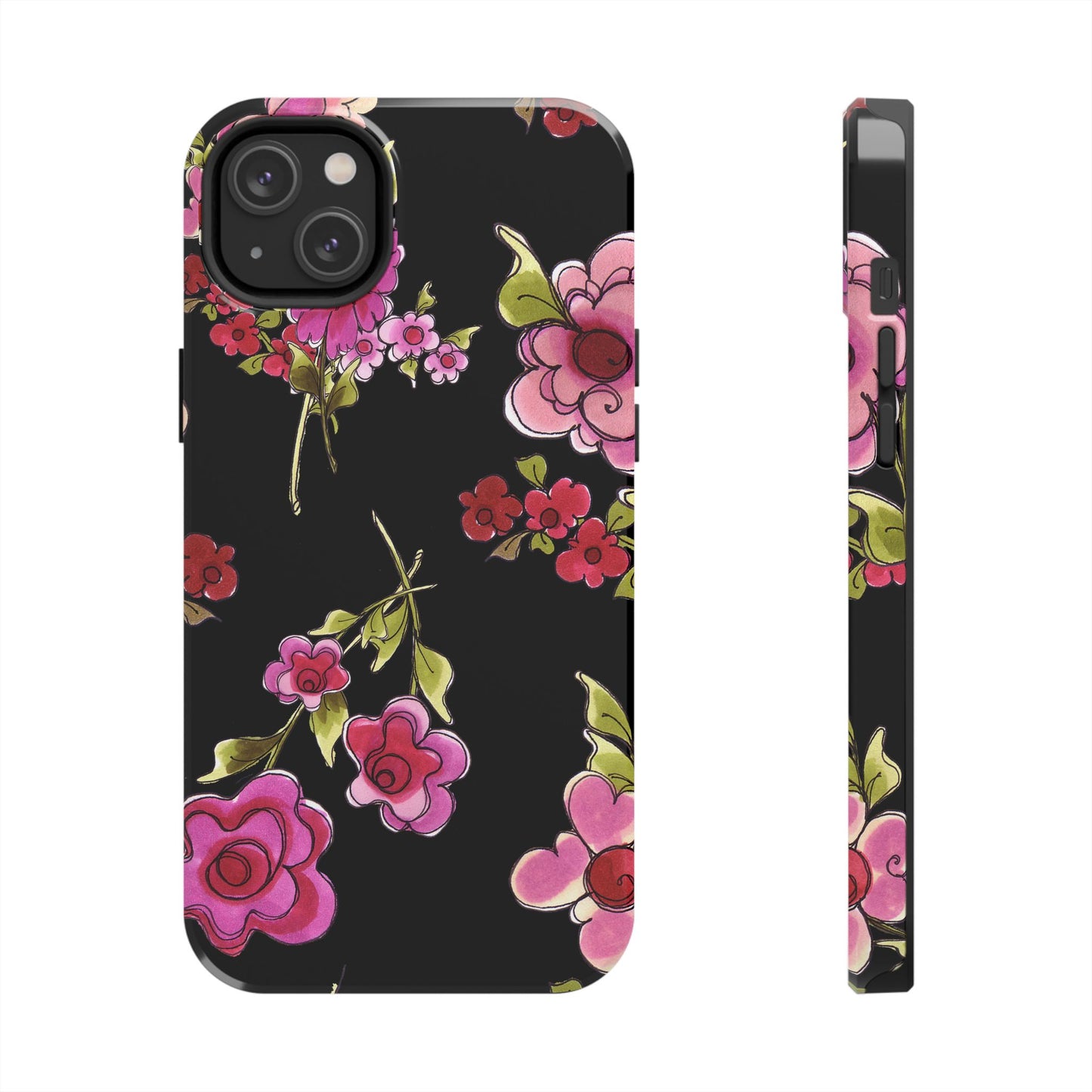 Jumbo Floral Black Phone Case