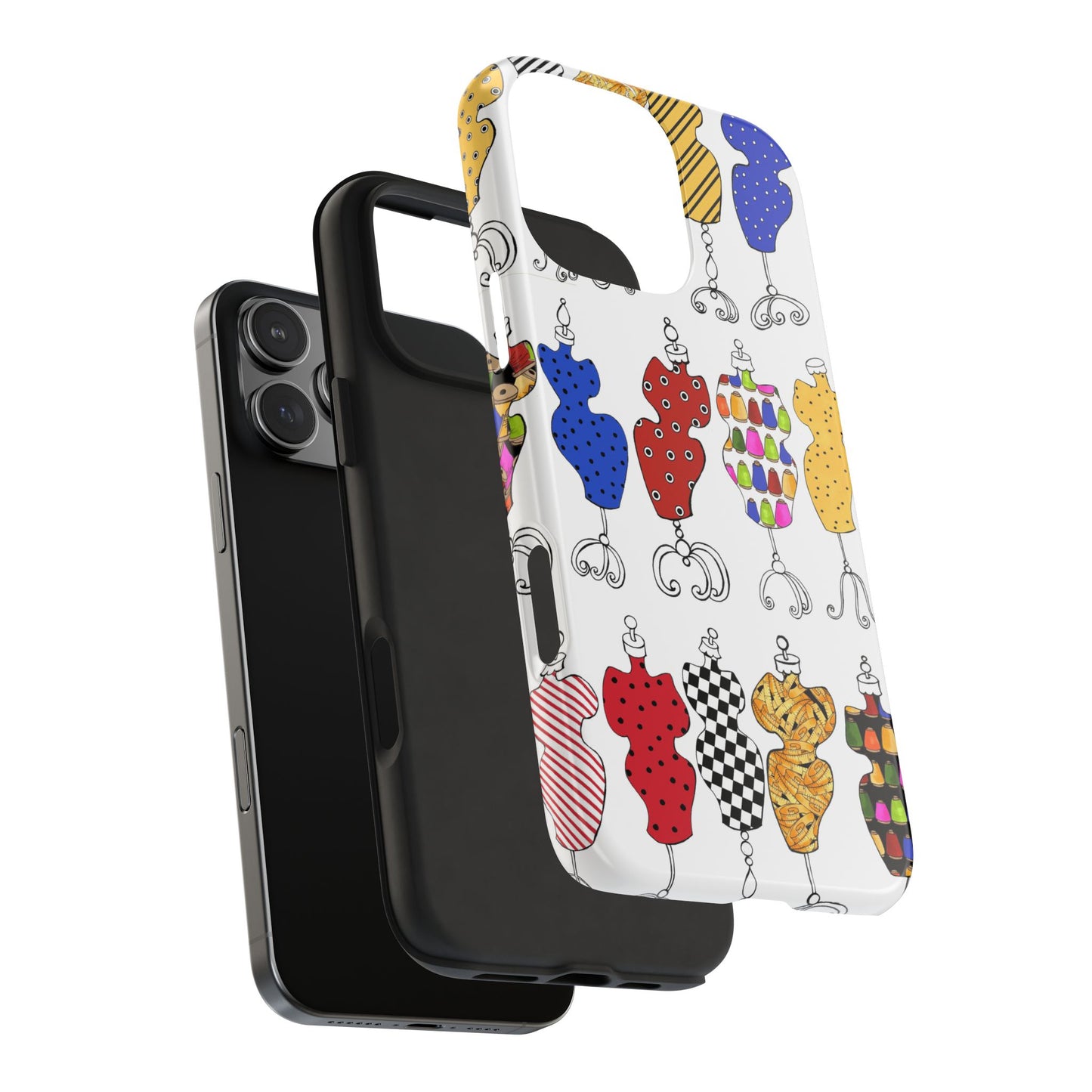 Go Figure White / Multi Phone Case