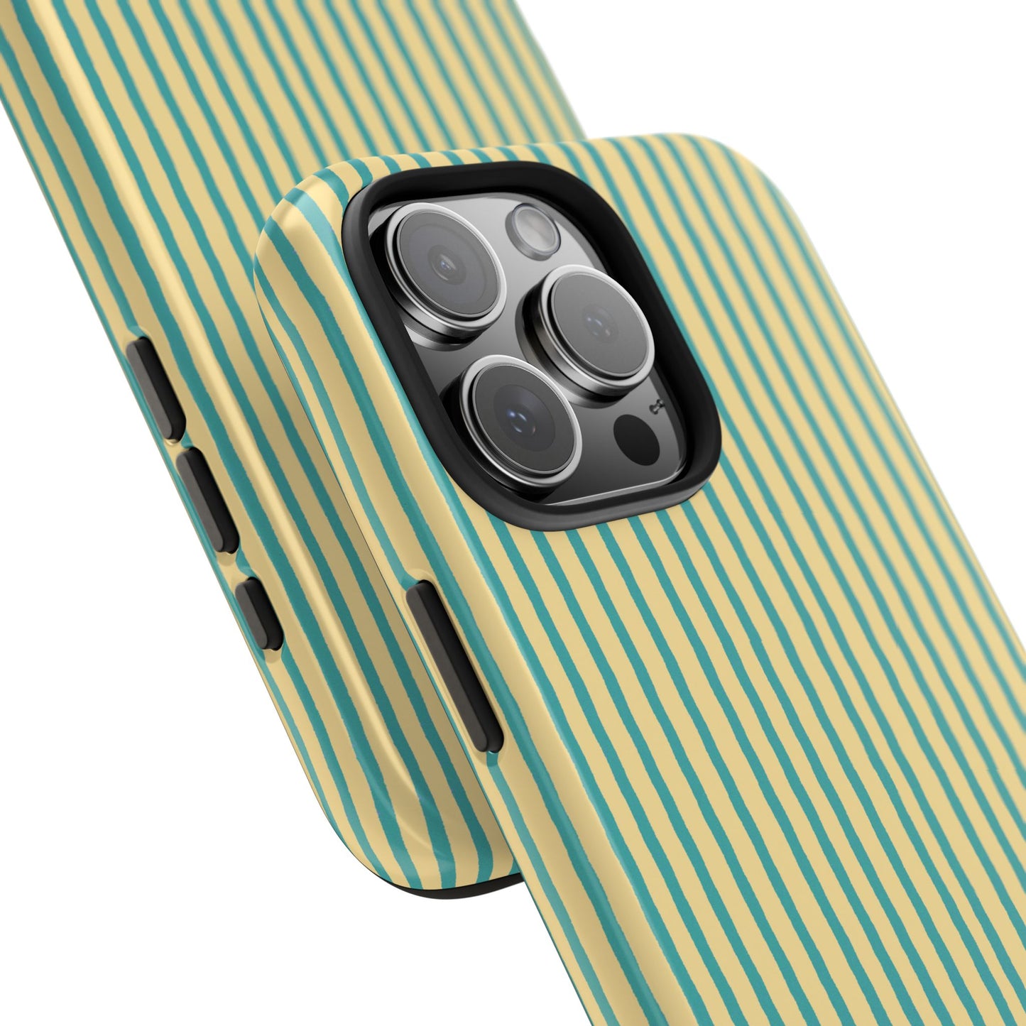 Stripe Yellow / Turquoise Phone Case