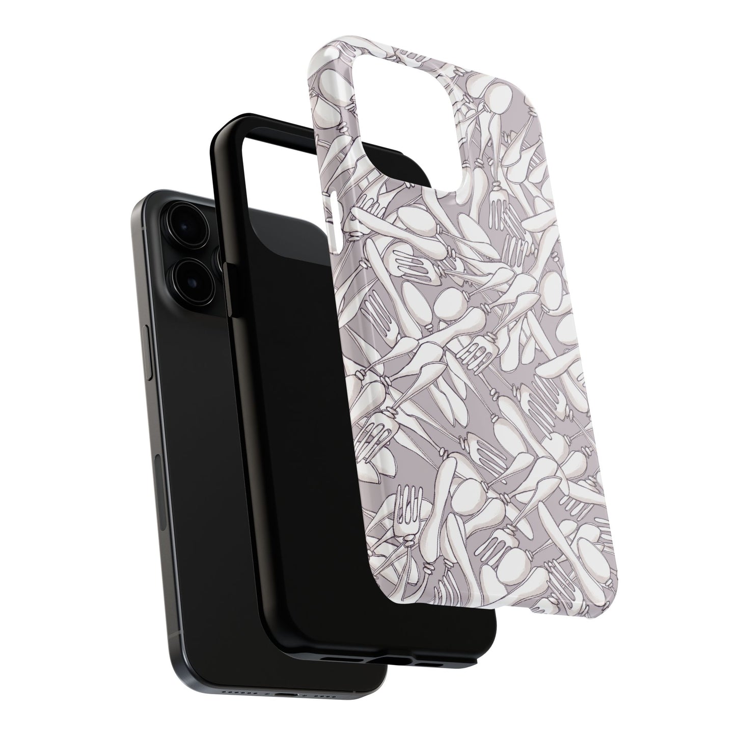 Silverware Wars Silver Phone Case