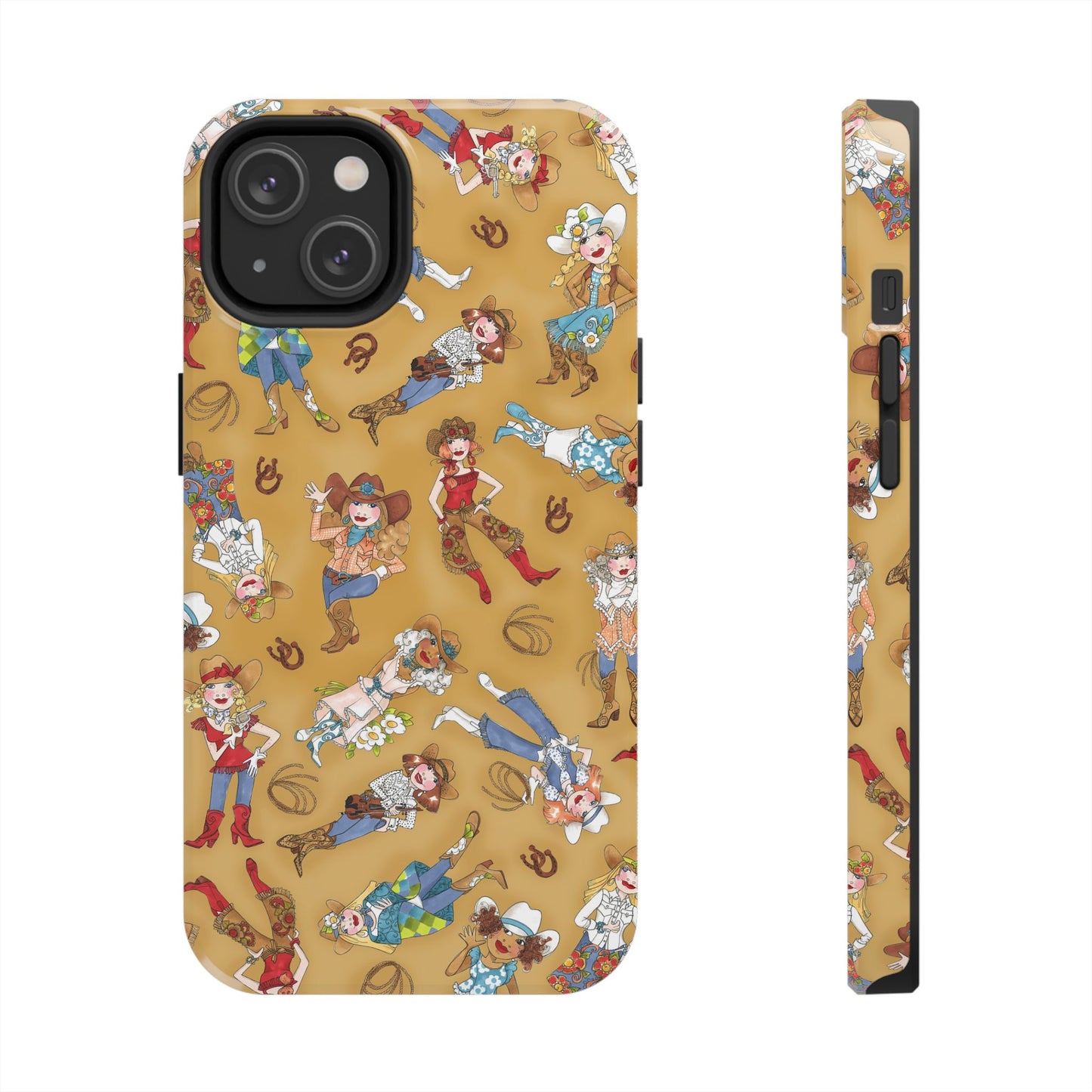 Tossed Cowgirls Tan Phone Case
