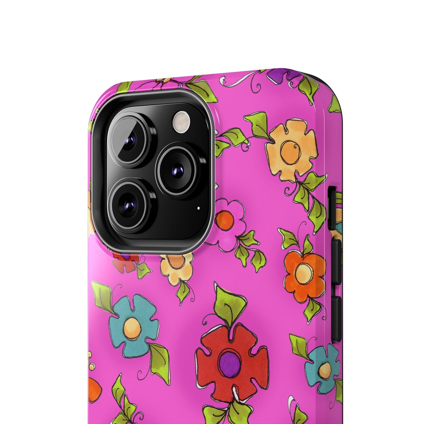 Happy Blooms Cerise Phone Case