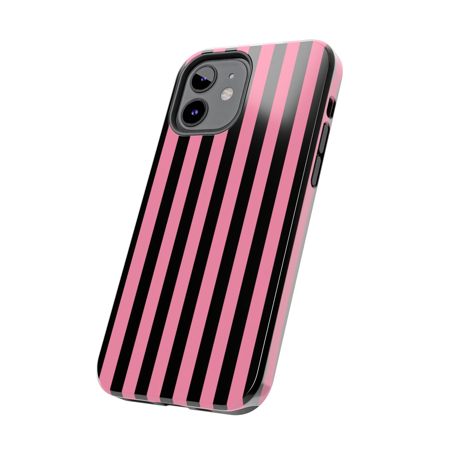 Vertical Stripe Pink / Black Phone Case