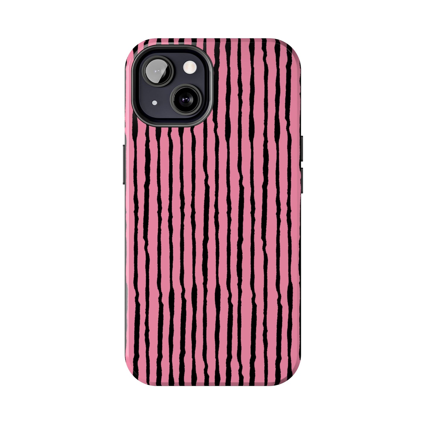 Sorta Stripe Pink / Black Phone Case
