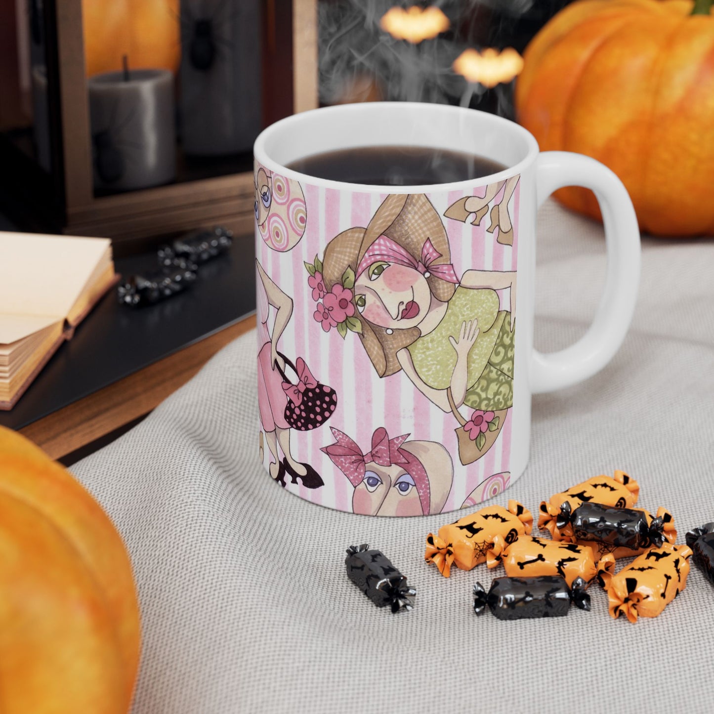 Tossed Ladies Pink Stripe Cup