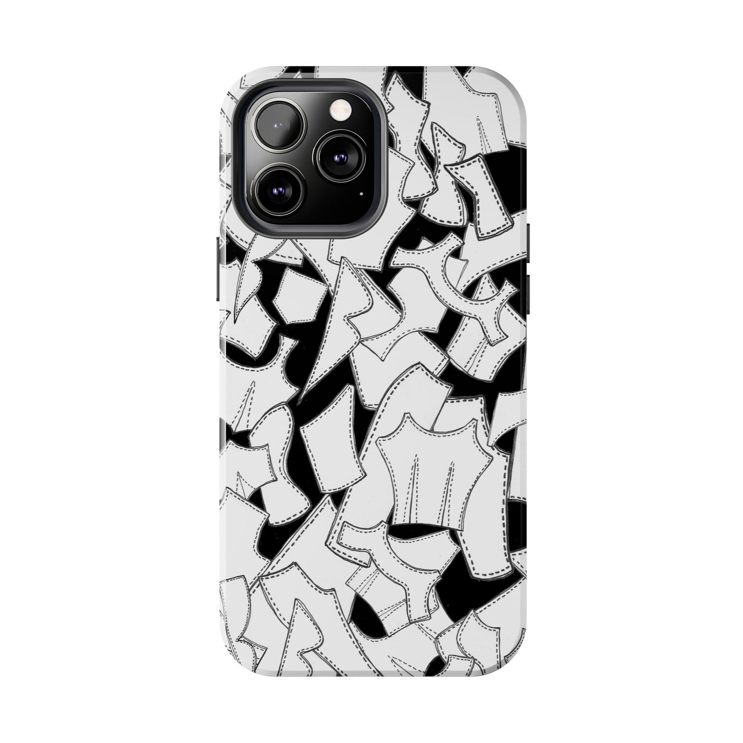 Pattern Pieces Black Phone Case