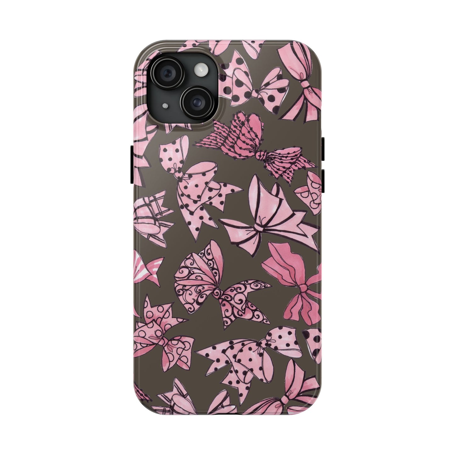 Blushing Bows Mocha Phone Case