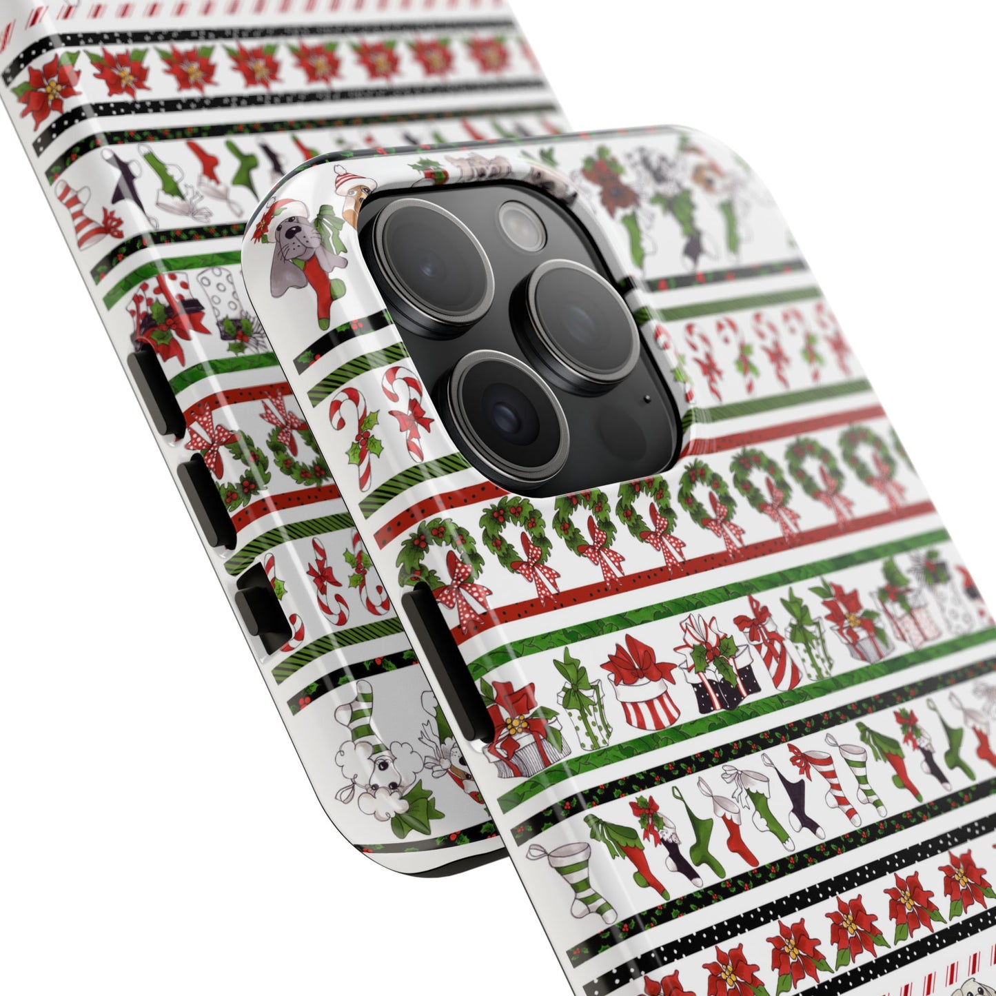 Holiday Borders White Phone Case