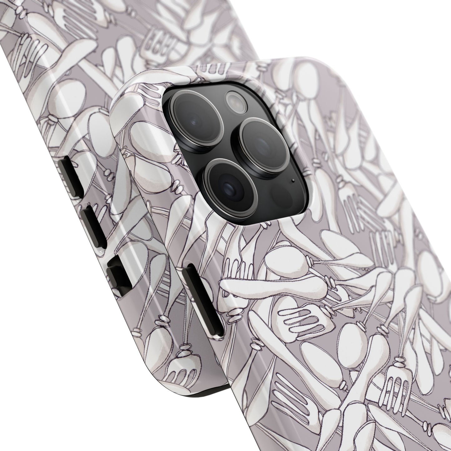 Silverware Wars Silver Phone Case