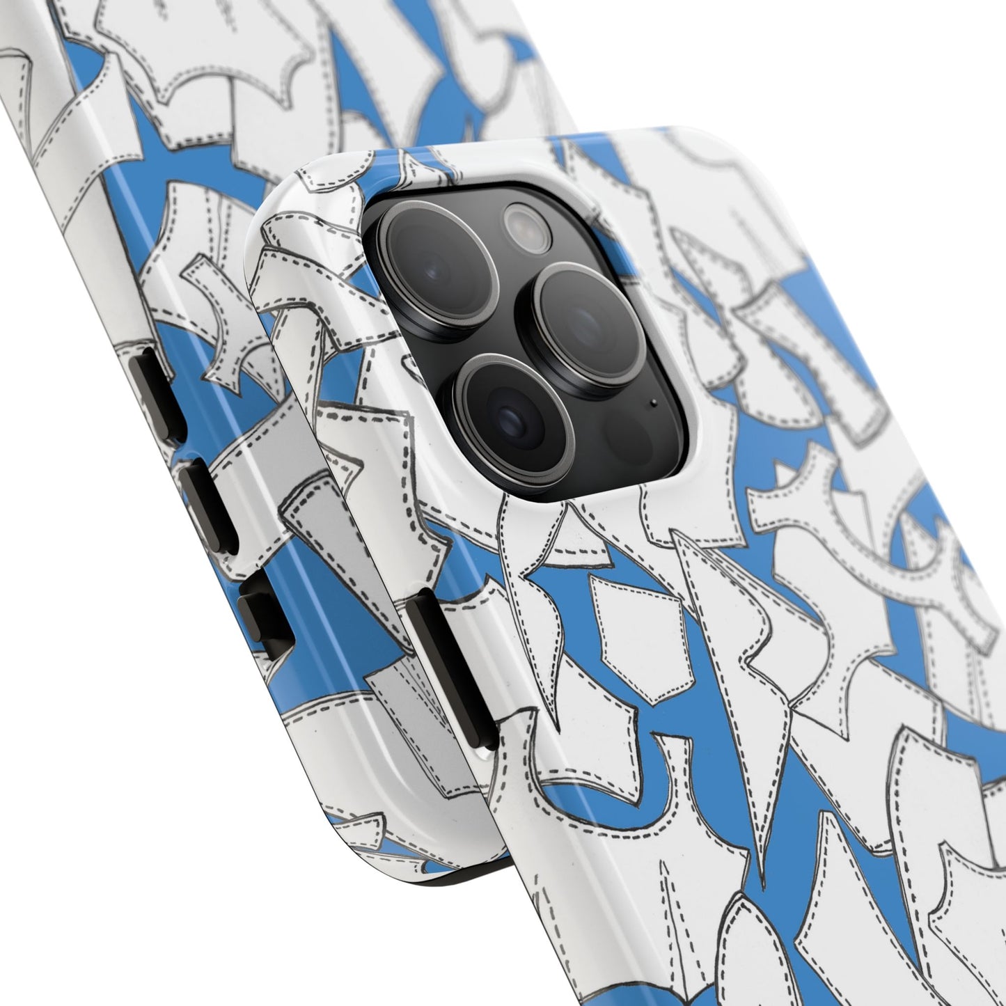 Pattern Pieces Turquoise Phone Case