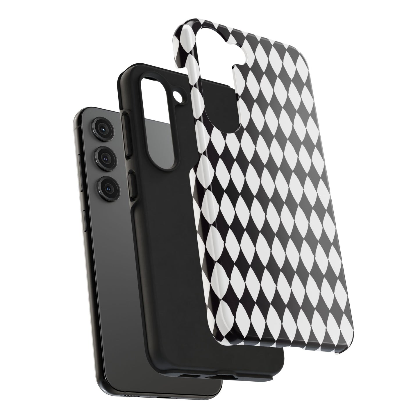 Diamond White / Black Phone Case