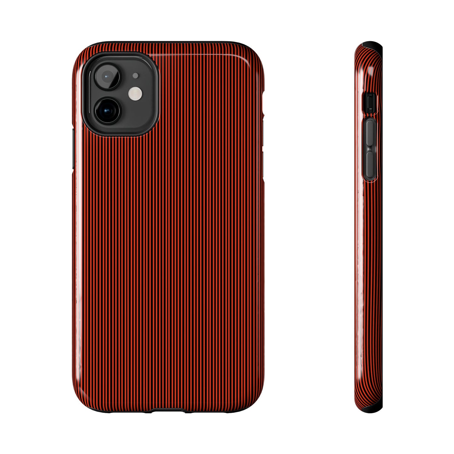 Pin Stripe Red / Black Phone Case