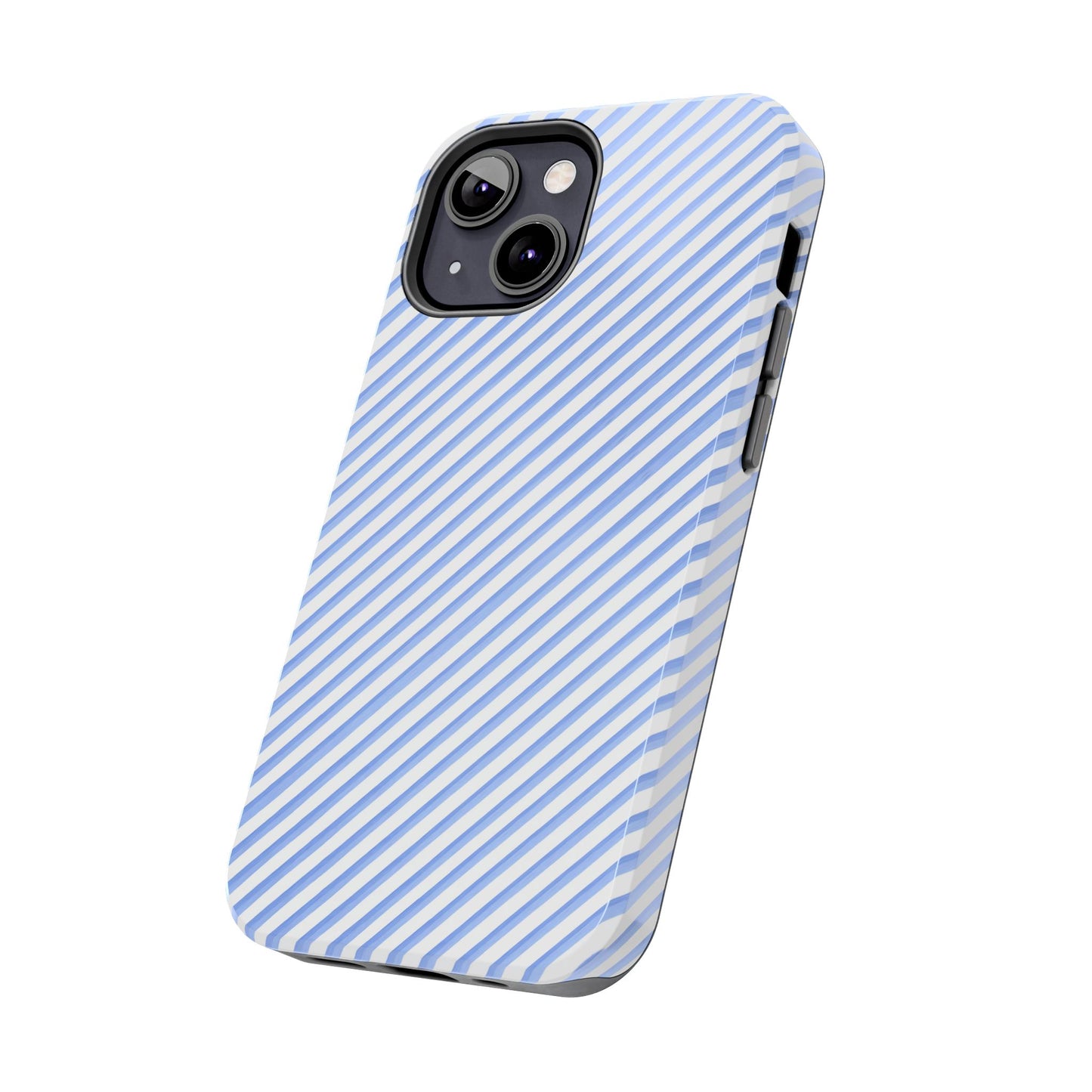 Bias Stripe Blue / White Phone Case