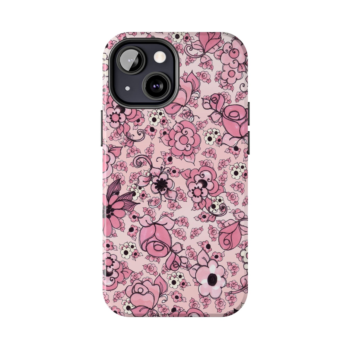 Profuse Posies Pink Phone Case