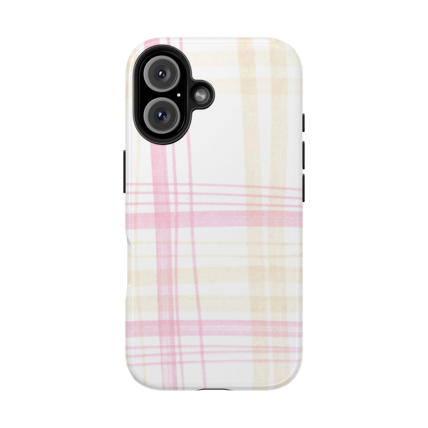 Flower Model Plaid Phone Case