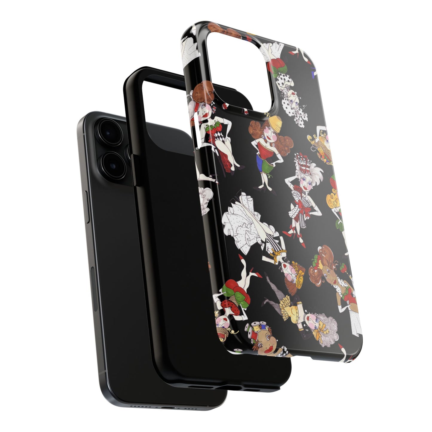 Sew Tossed Black Phone Case