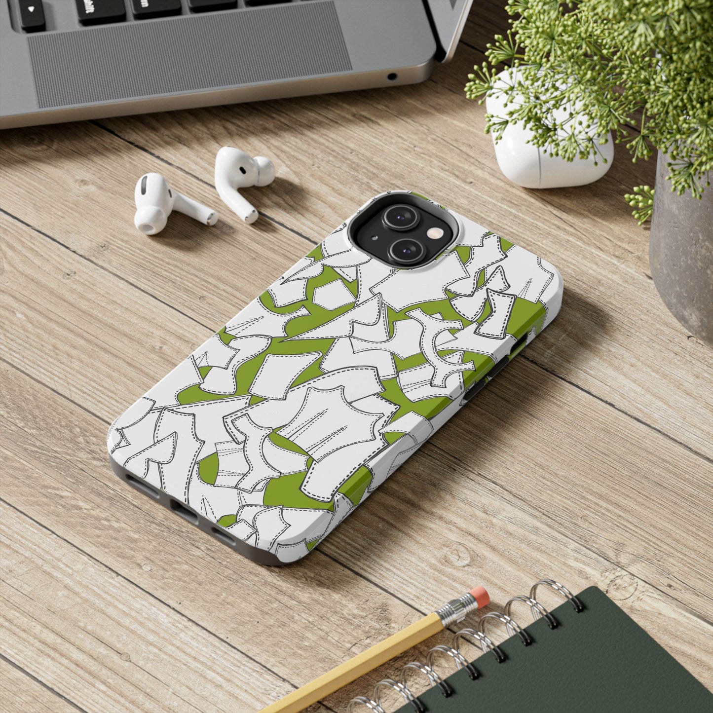 Pattern Pieces Chartreuse Phone Case