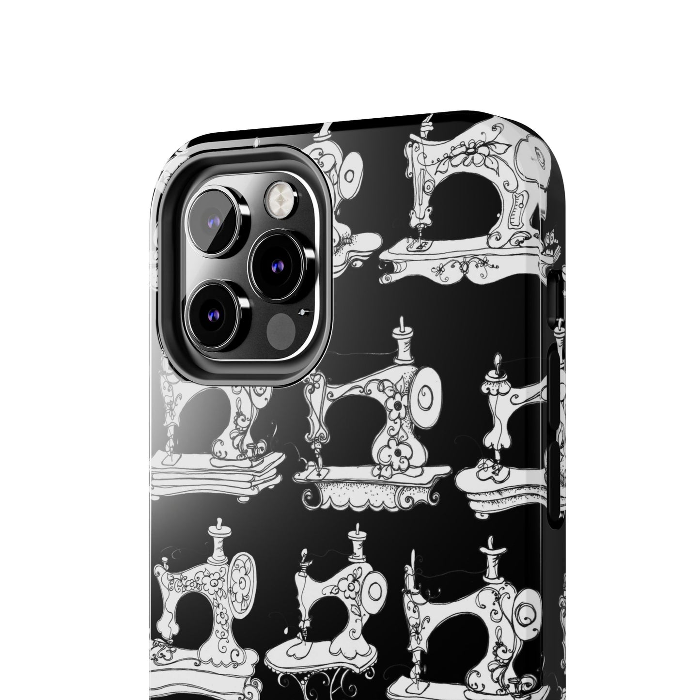 Sew Sew Black / White Phone Case