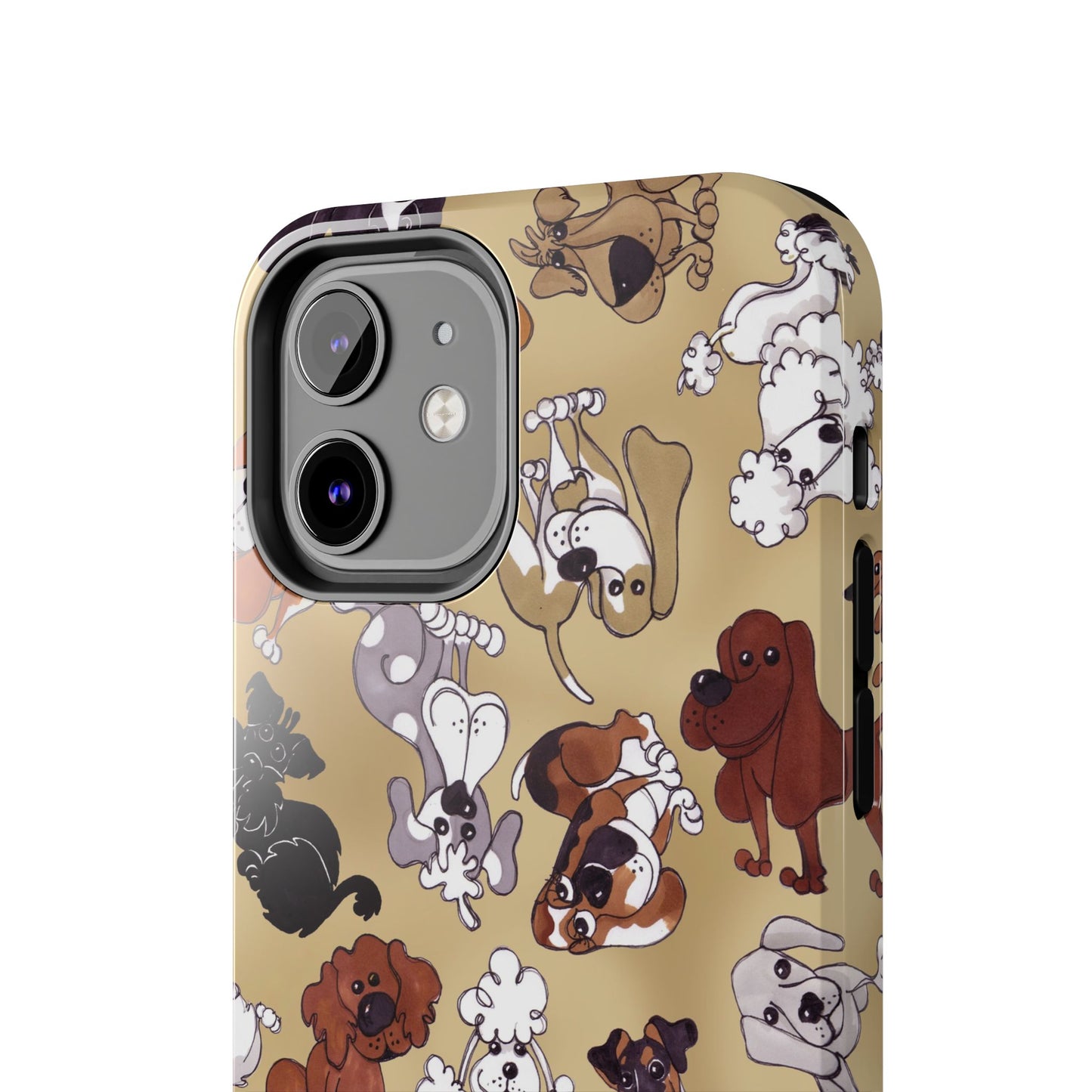 Tossed Doggies Tan Phone Case