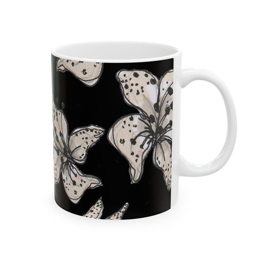 Spotted Lilies Black Cup