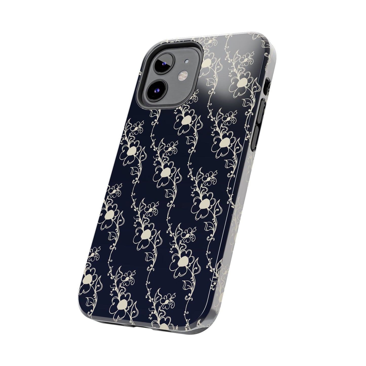 Diagonal Daisies Black / Ivory Phone Case
