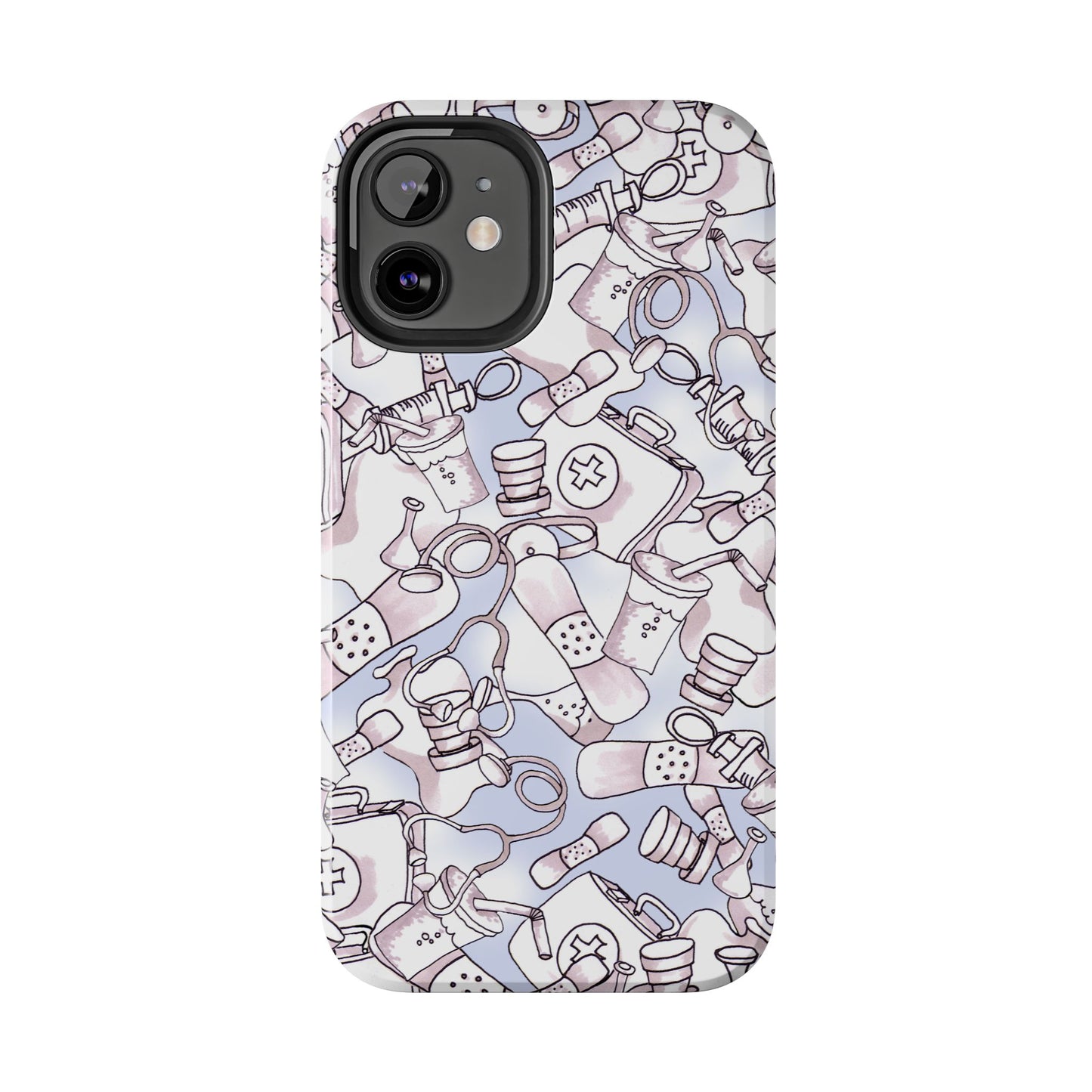 Med Stuff Blue Phone Case