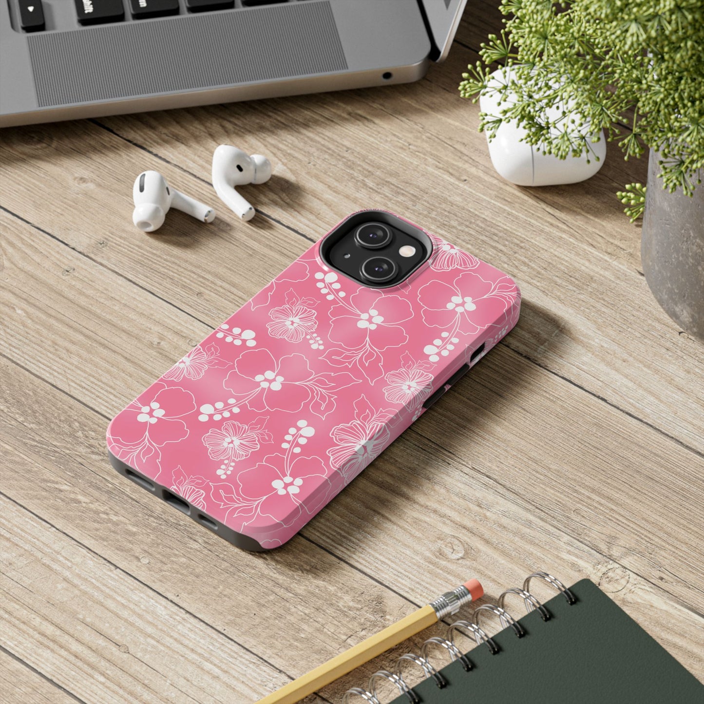 Lacey Hibiscus Pink Phone Case