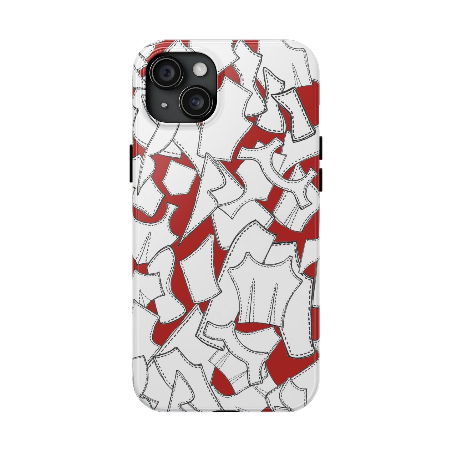Pattern Pieces Red Phone Case