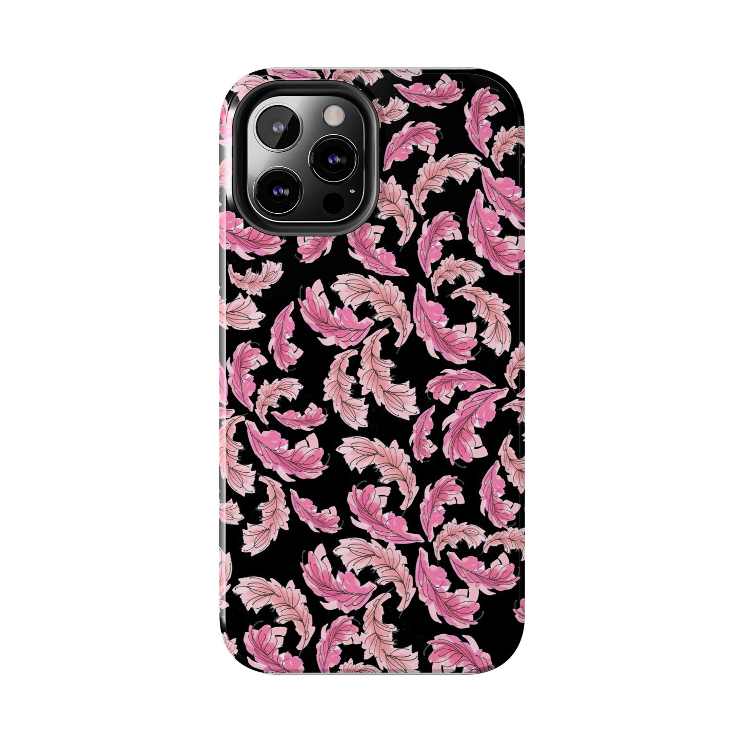 Flam Feathers Black Phone Case