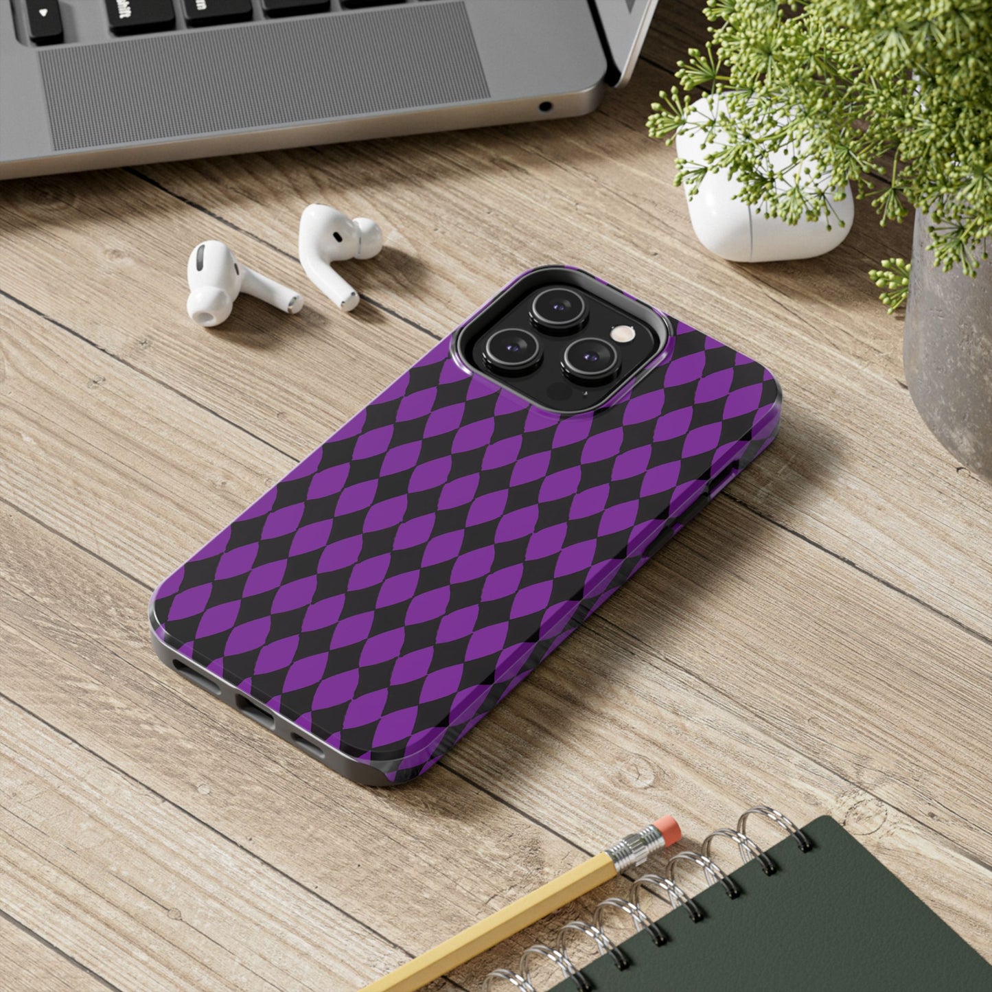 Diamond Purple / Black Phone Case
