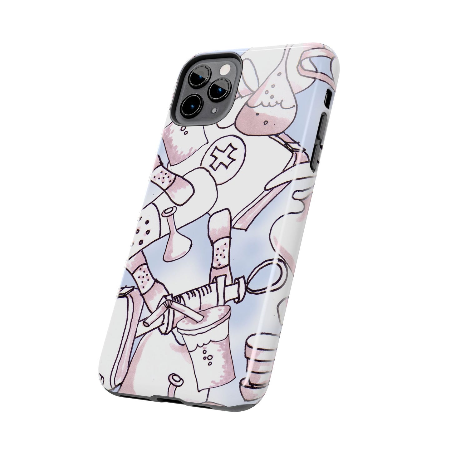 Med Stuff Blue Phone Case