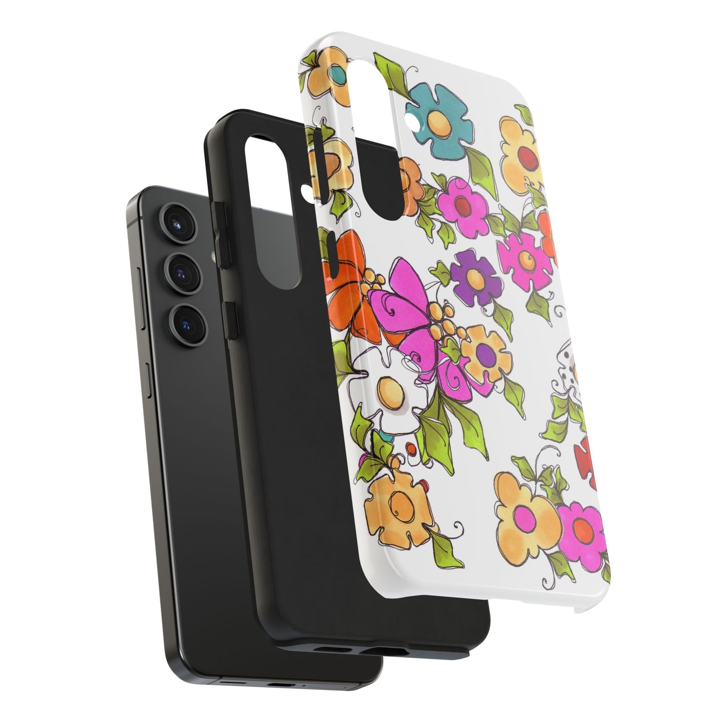 Happy Blooms White Phone Case
