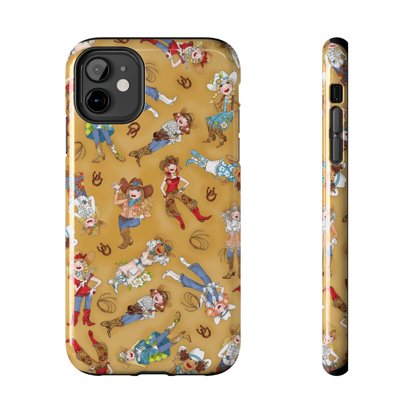 Tossed Cowgirls Tan Phone Case