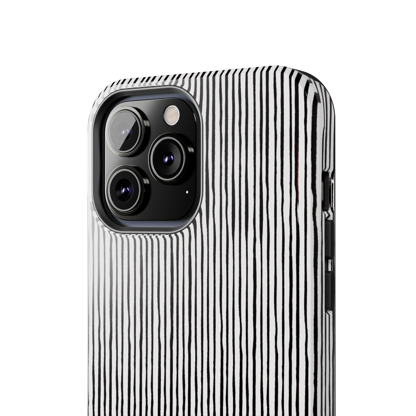 Quirky Pin Stripe White / Black Phone Case