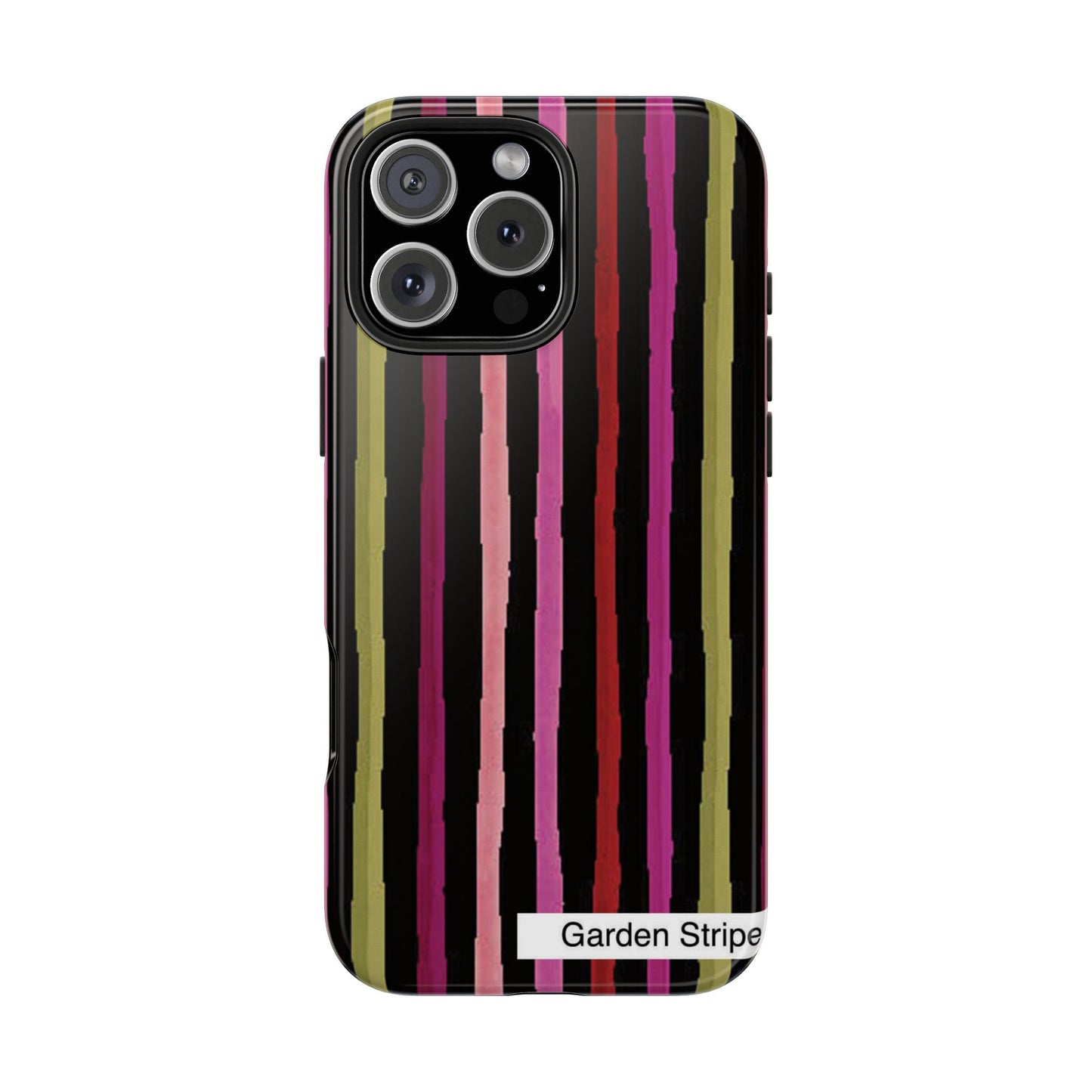 Garden Stripe Black Phone Case