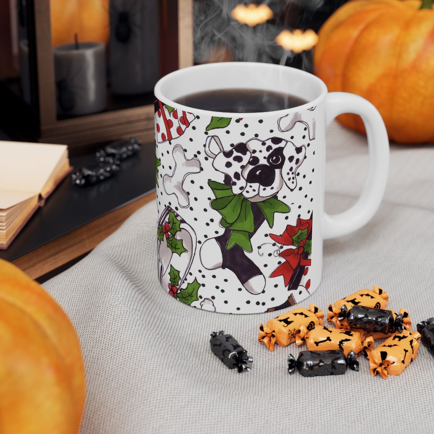 Holiday Fun White / Black Cup