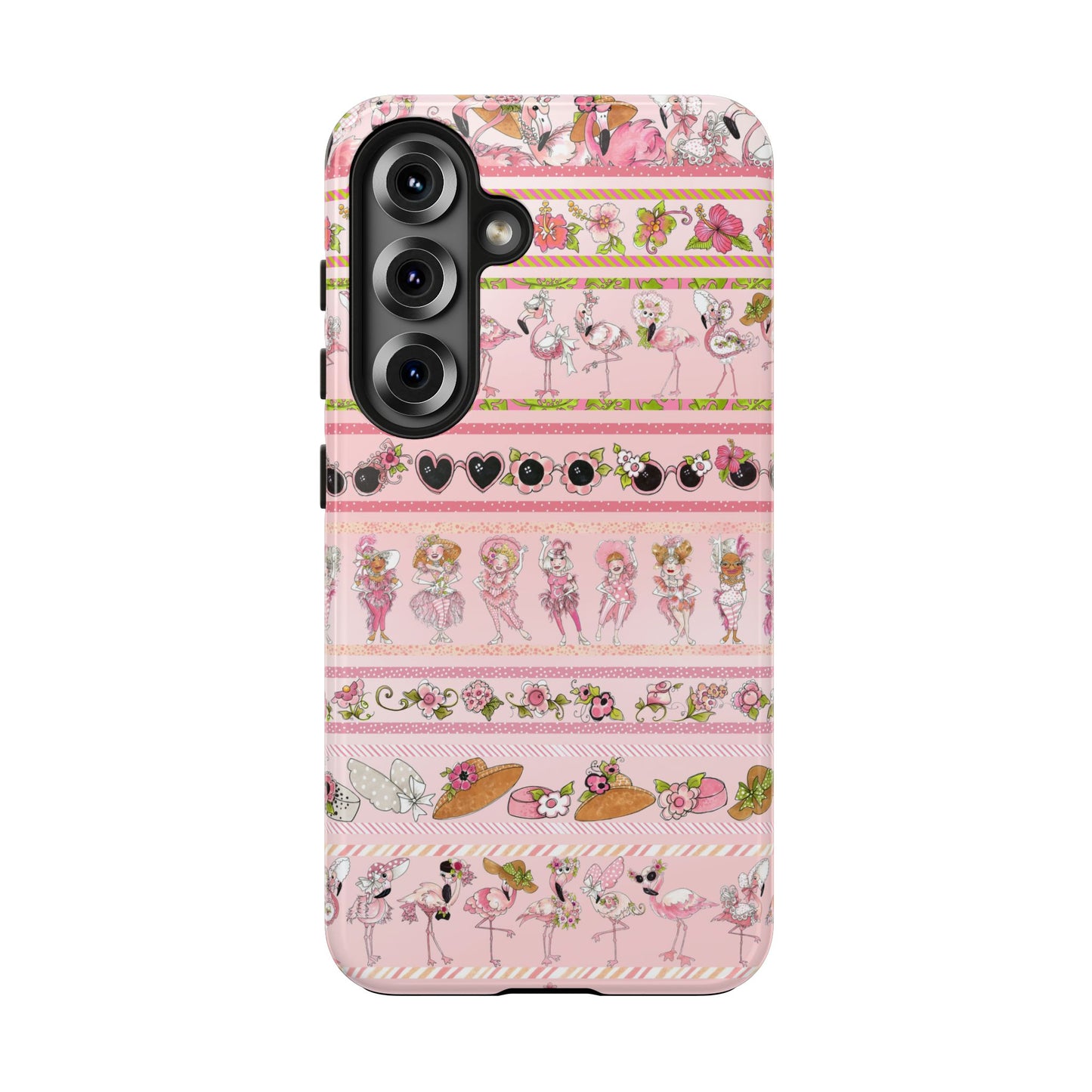 Flam Borders Pink Phone Case