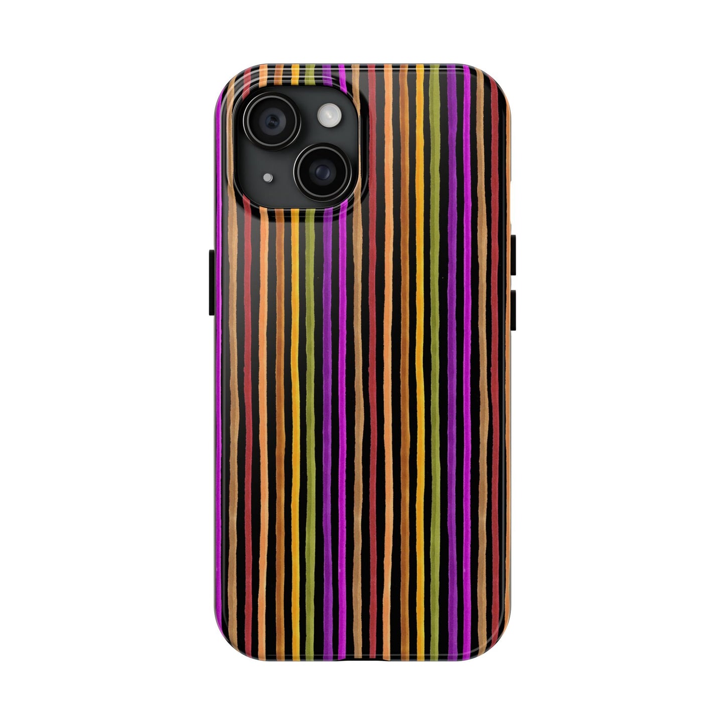 Spice Stripe Black Phone Case