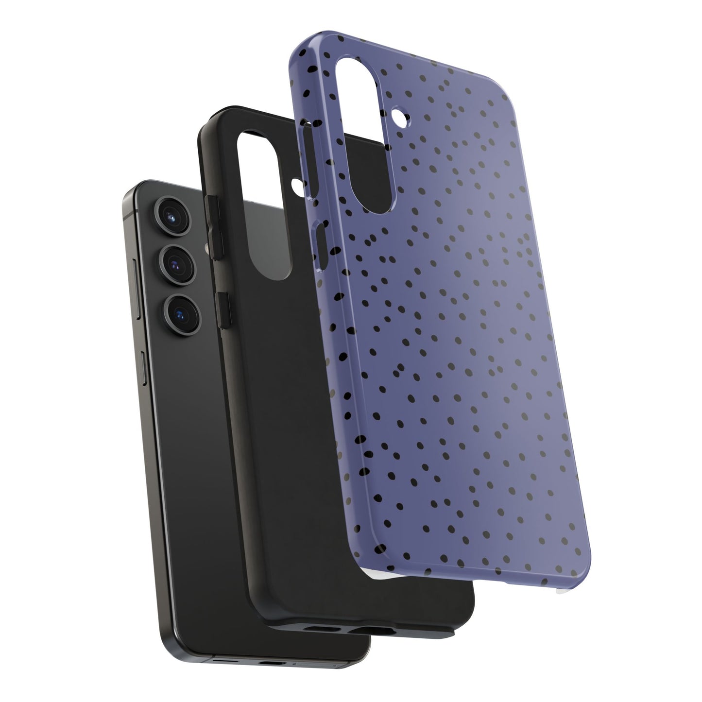 Dinky Dots Blue / Black Phone Case