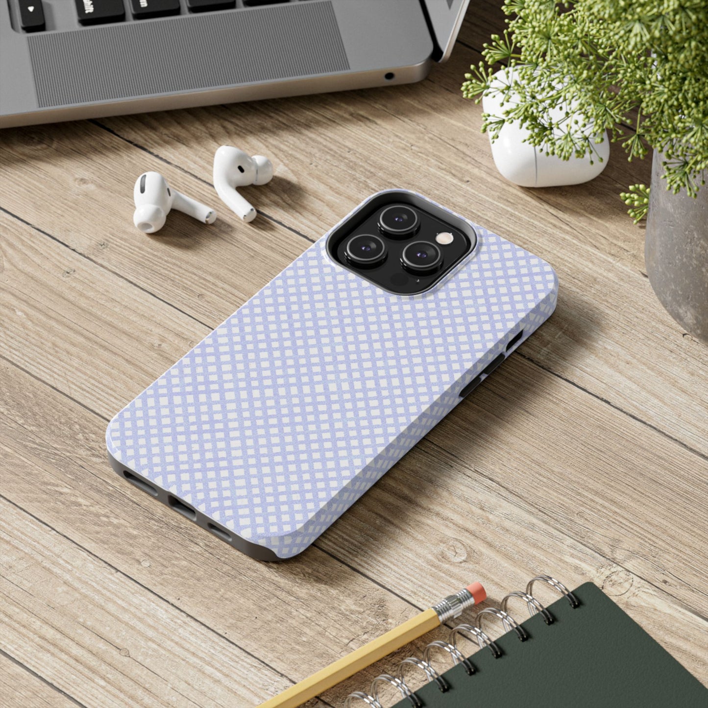 Bias Check Light Blue Phone Case