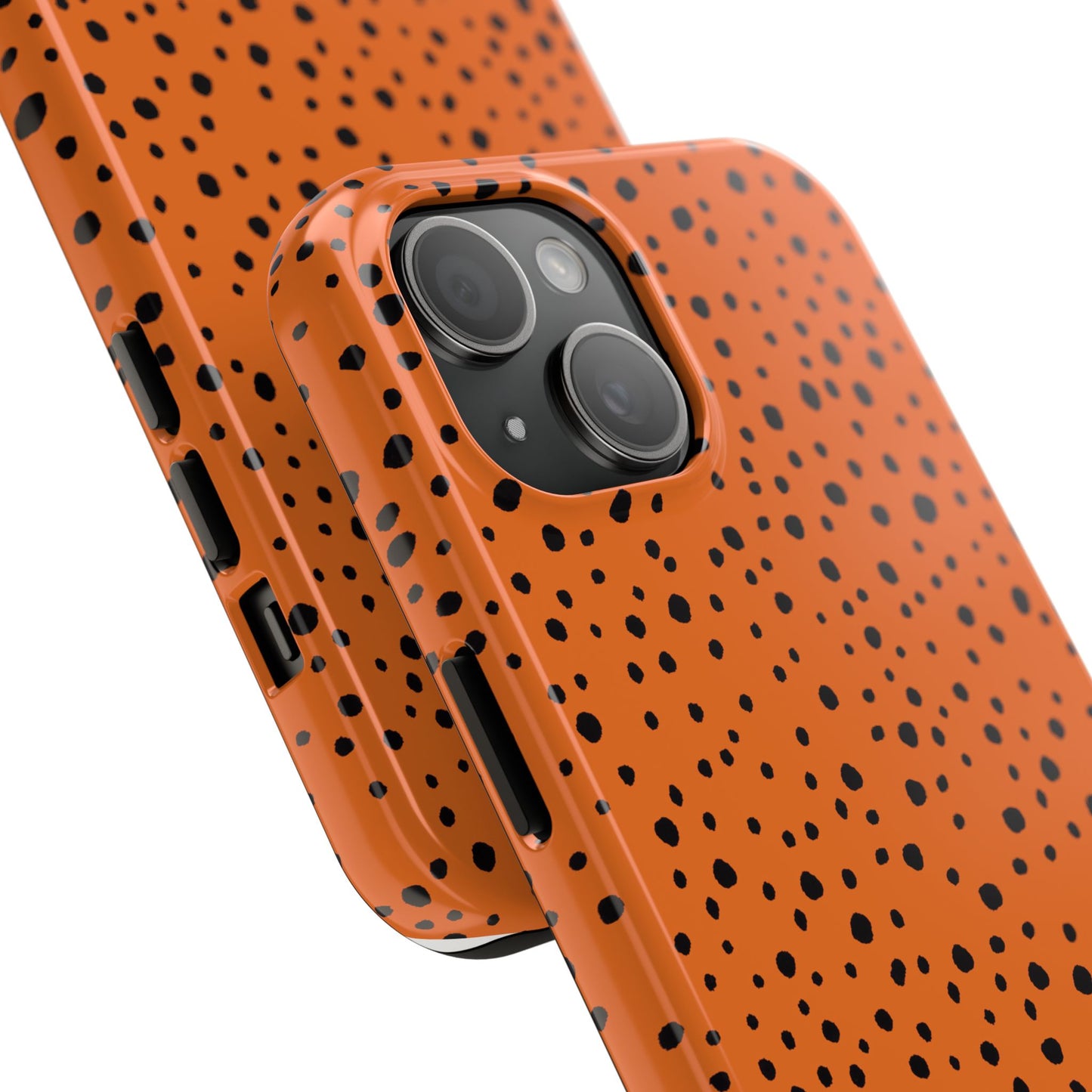 Pepper Dots Orange / Black Phone Case