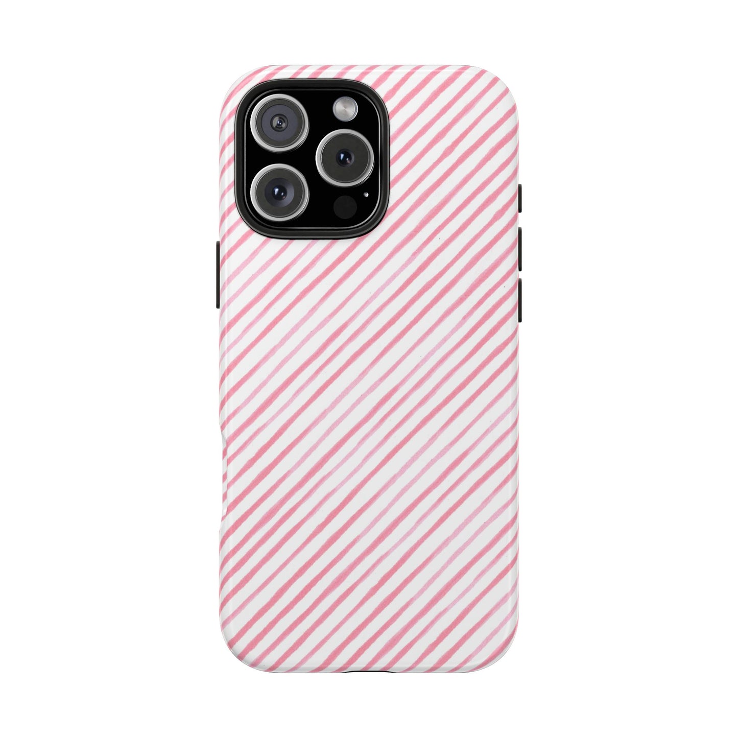 Bias Stripe White / Pink Phone Case