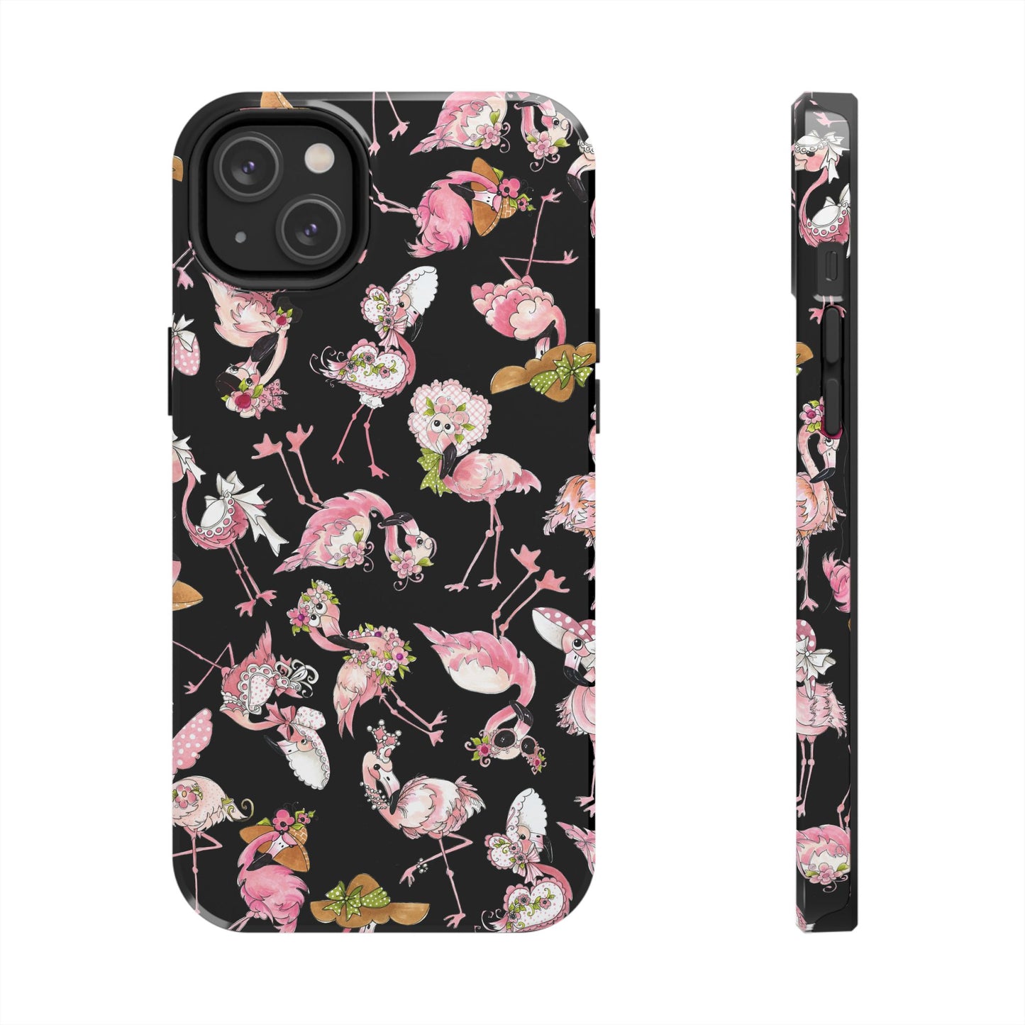 Tossed Flams Black Phone Case
